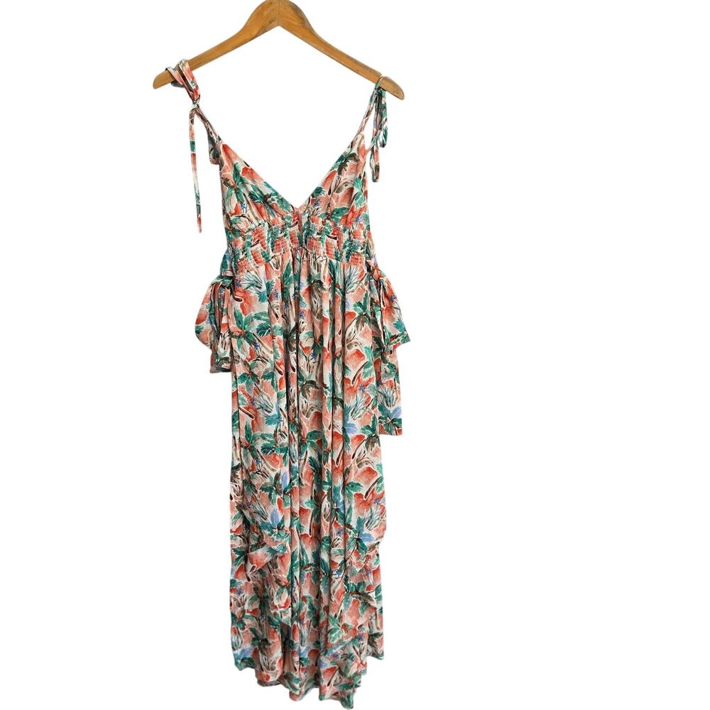 FOREVER 21 Woman's Multi-Colored with Ties on the Sides Summer Maxi Dress size S